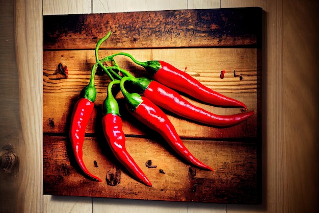 Red Hot Chili Peppers on wooden