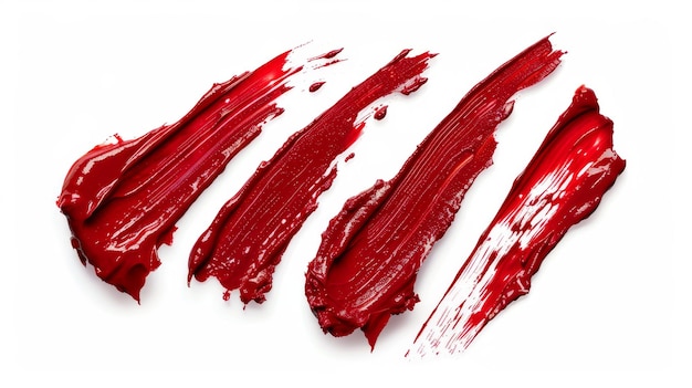 Red Jam Smears on transparent background on transparent background