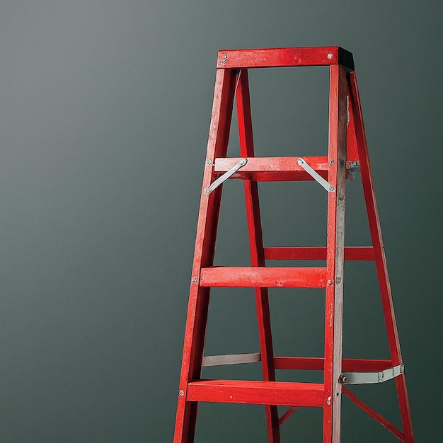 a red ladder with a red ladder on it