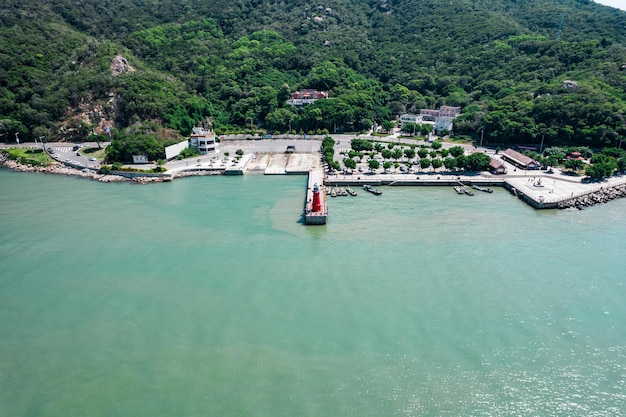 The red lighthouse at Nan'ao island Guangdong province China