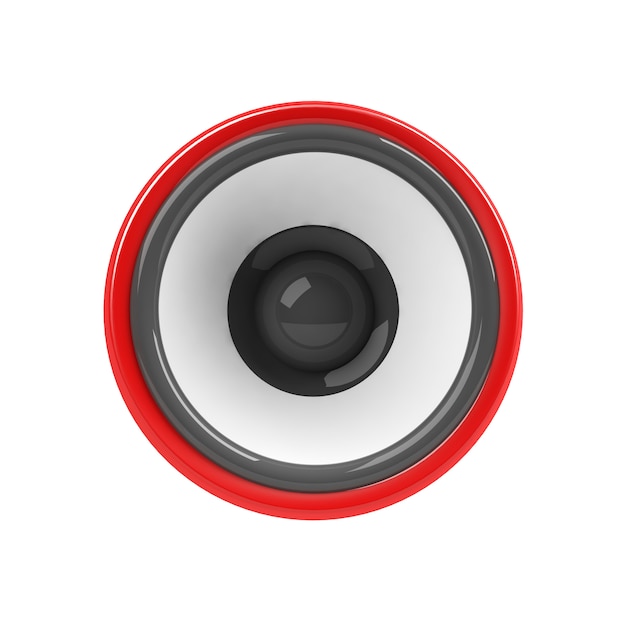 Red loudspeaker isolated