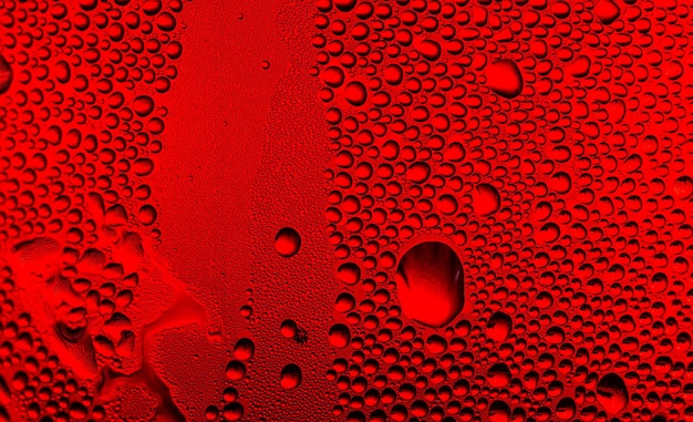 Red macro water drop texture,Water drops on red background