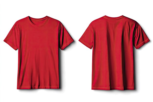 Photo red mens tshirts mockup design templatemockup