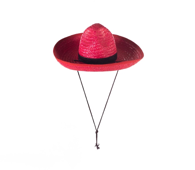 red mexican hat isolated on white background