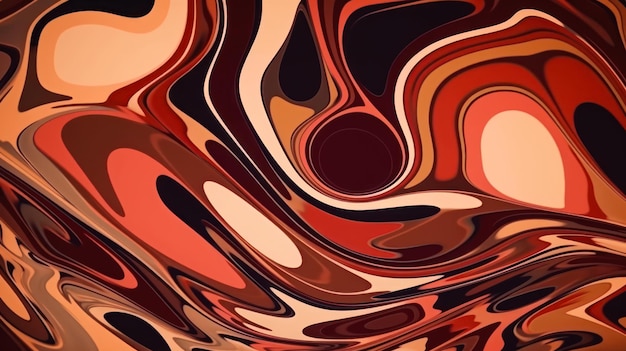 Red minimalist psychedelic abstract background wallpaper warm color generative ai