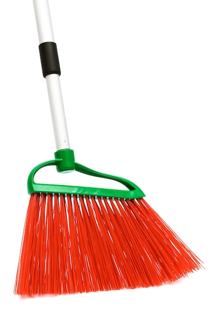 Red and modern broom