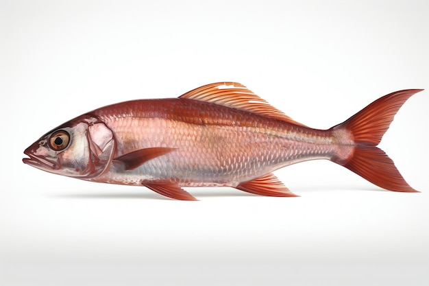 Red mullet isolated on a white background