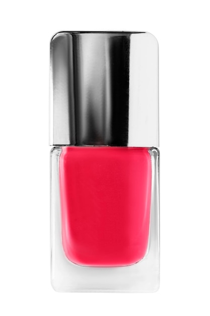 Red nail polish isolated