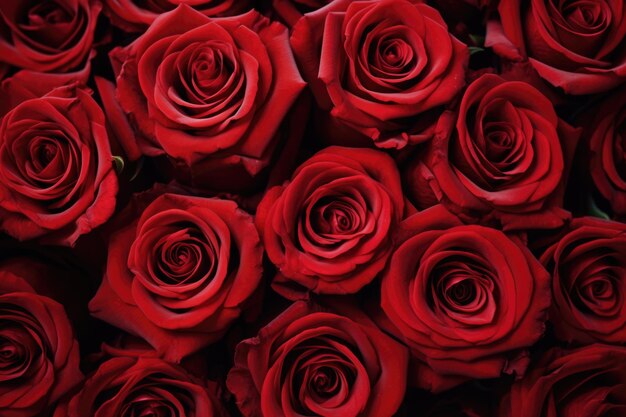 Red natural roses background