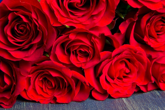 Red natural roses background