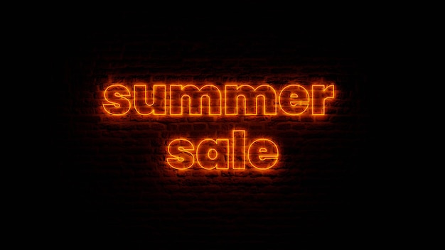 Red Neon Summer Sale