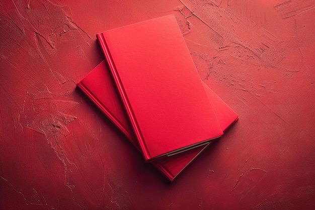 Photo a red notebook with a red paper on it that says quot the word quot on it