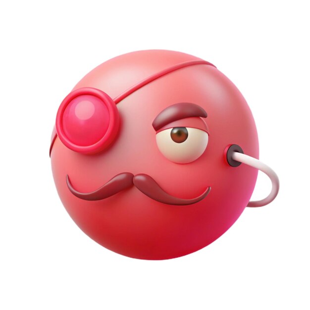 a red object with a nose that has a nose on it