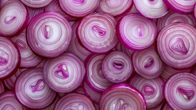 red onion rings background texture