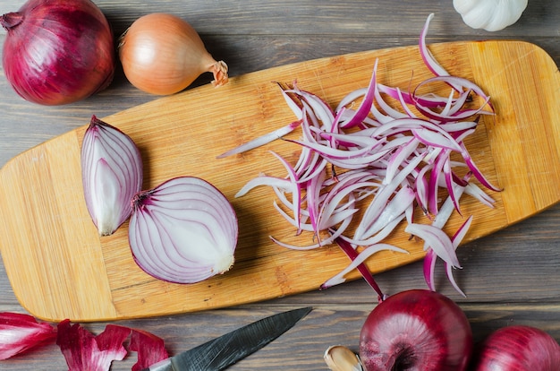 Red onion sliced