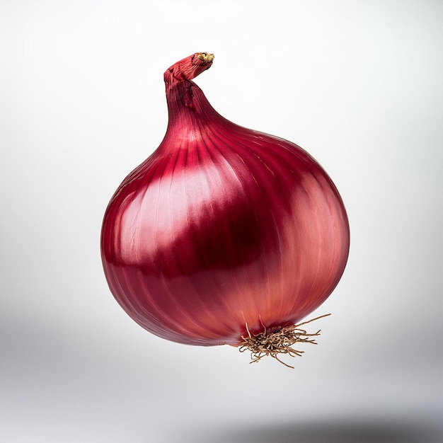 a red onion with a purple background with the word onion on it