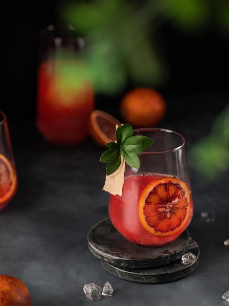 Red orange cocktail food photo