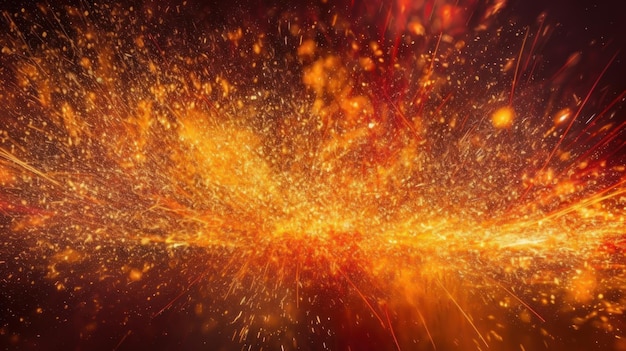 A red and orange explosion with a black background and a black background with orange and yellow flames and a black background.