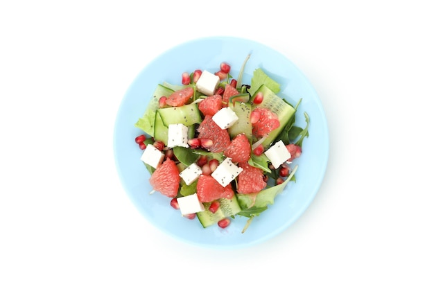 Red orange salad isolated on white background