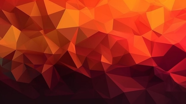 A red and orange triangle background with a triangle pattern.