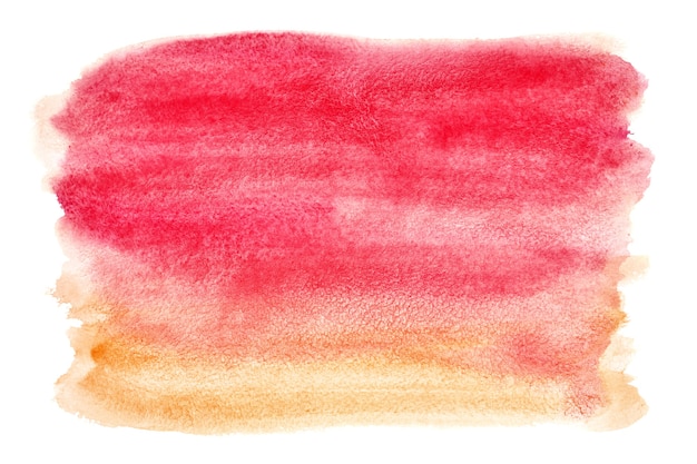 Red and orange watercolor brush strokes isolated over the white background