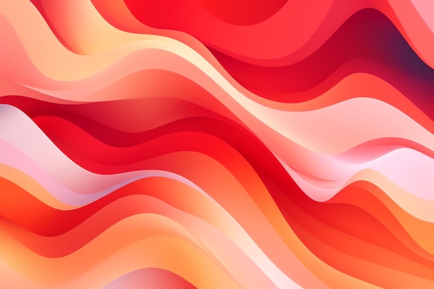 Red and orange waves on a background