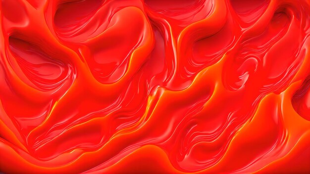 Red orange and yellow colors flowing like molten lava background 3d wallpaper