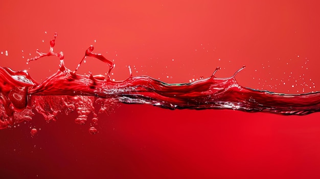 Red paint in the water abstract grunge background