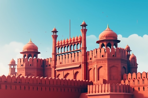 A red palace in agra