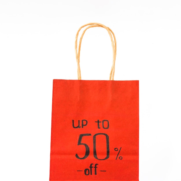 Red paper shopping bag