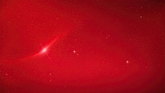 Red particles and light abstract background with shining dots stars