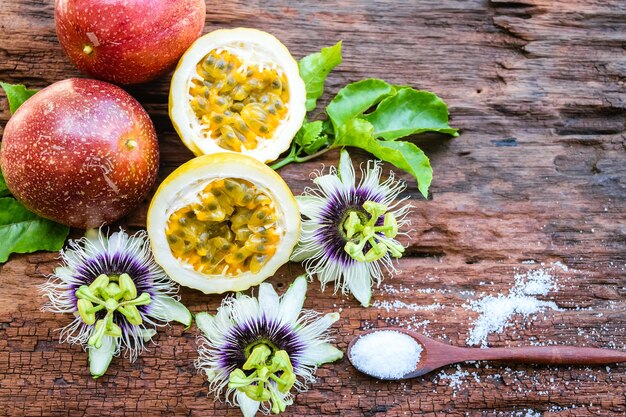 Photo red passion fruit