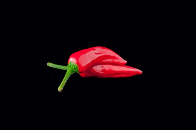 Red pepper black black background