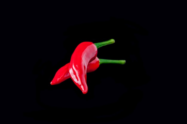 Red pepper black black background