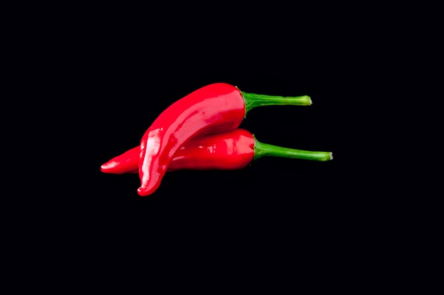 Red pepper black black background