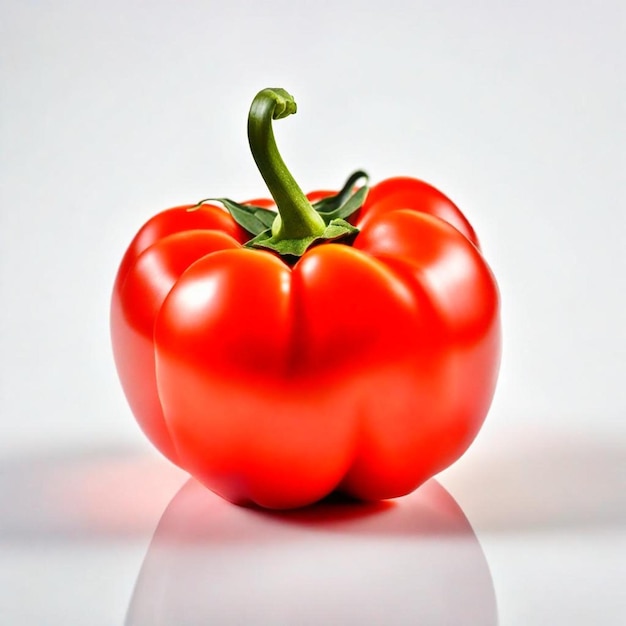 red pepper tomatoes on a white background