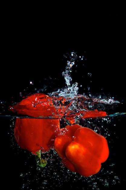 Red pepper in water