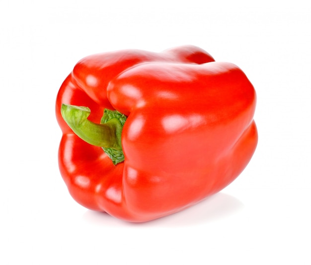 Red pepper on a white 