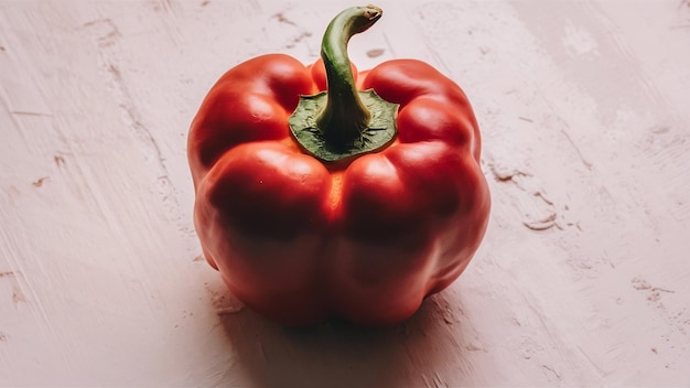 Red pepper on white