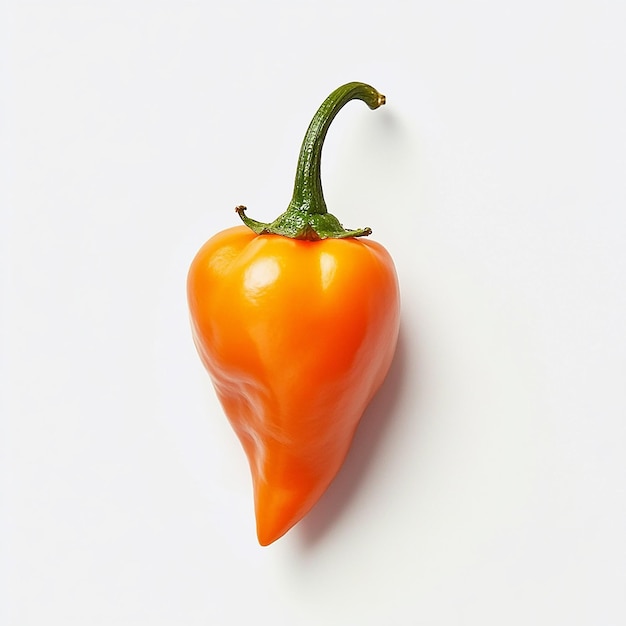 Photo a red pepper with a green stem on it is upside down