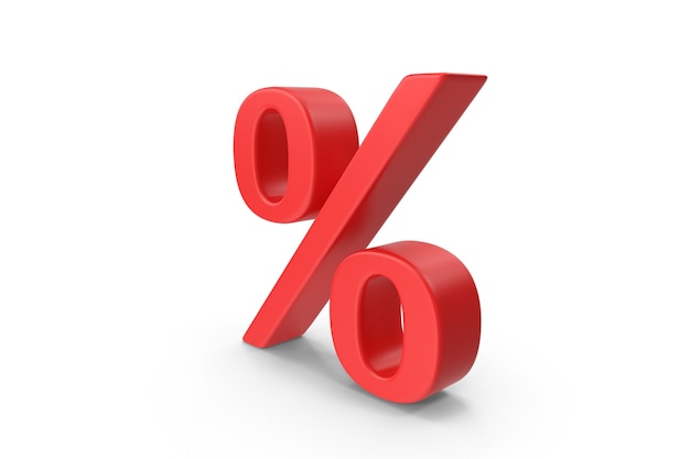 Red Percentage Sign