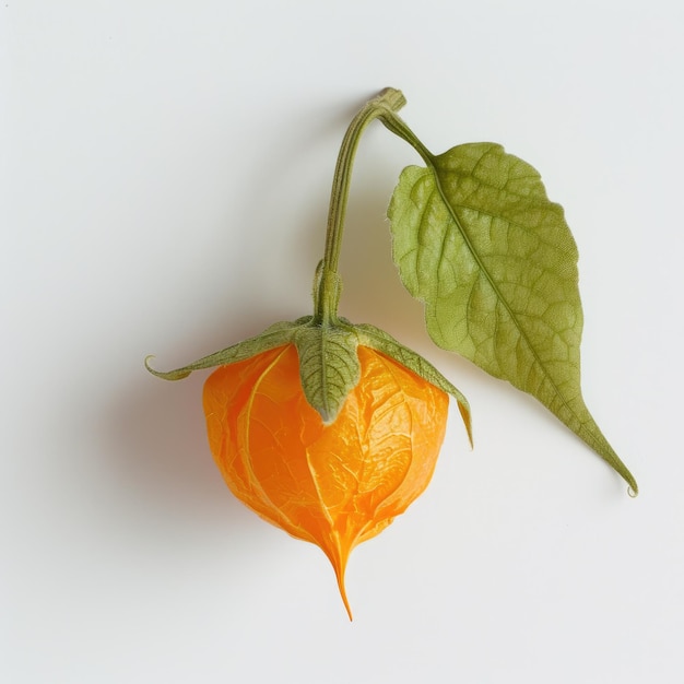 red physalis fruit isolated on white background