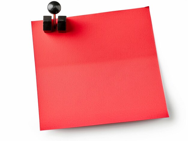 Photo a red piece of paper with a black ball on it