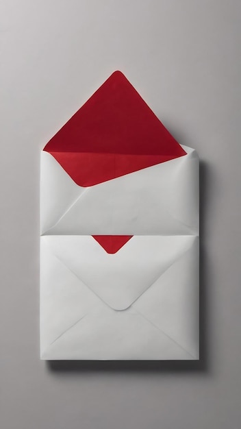 A red piece of paper with a letter on it