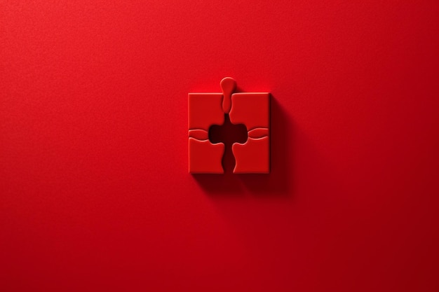 A red piece of plastic with a cross on it