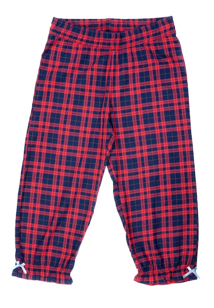 The red plaid pajama pants