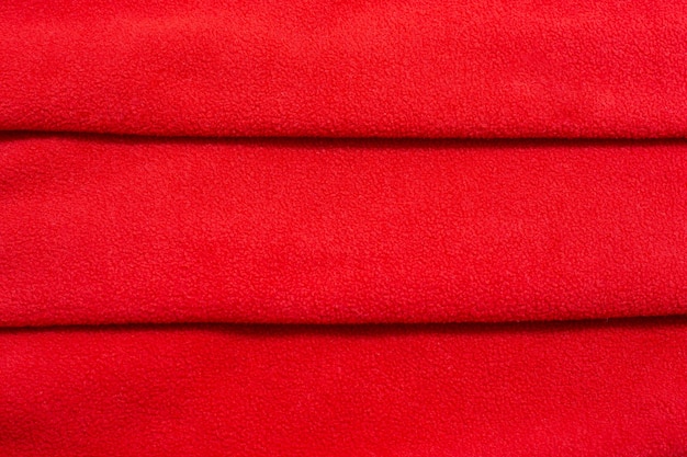 Red pleated fabric texture background