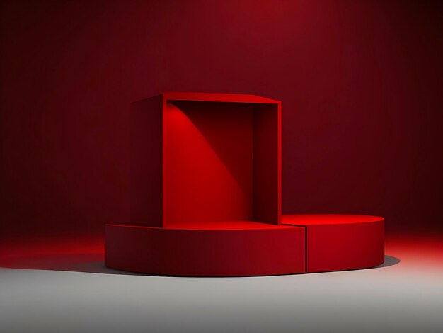 red podium 3d render