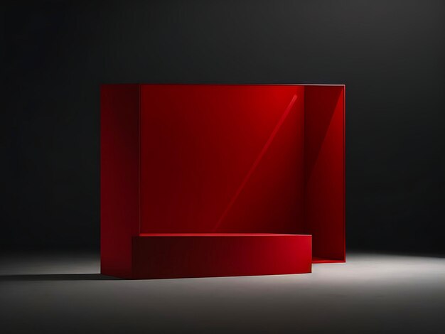 red podium 3d render