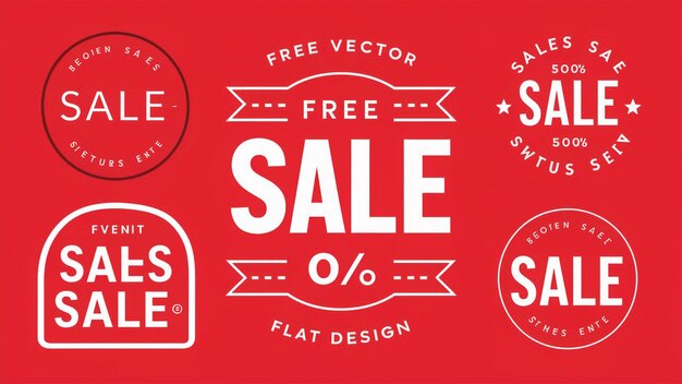 a red poster that says free sale on it